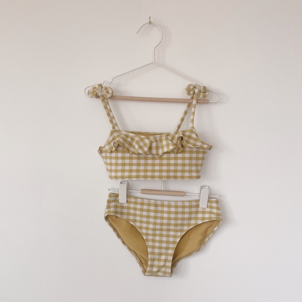 H&M Yellow Gingham Swimsuit